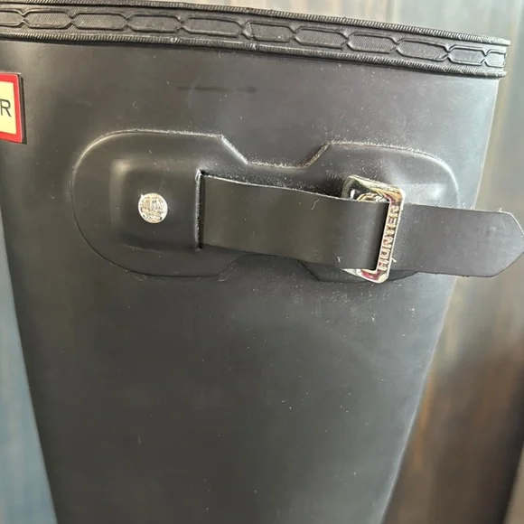 Hunter Boots Black Tall Rain Boots Womens 7 - Picture 8 of 10